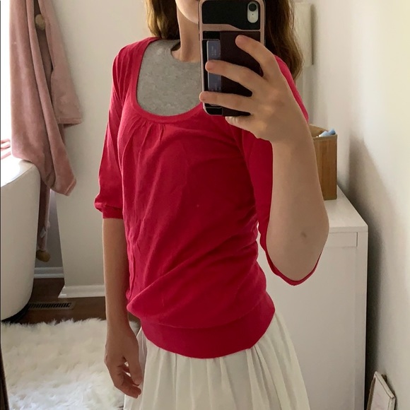 Tommy Hilfiger Sweaters - Tommy Hilfiger hot pink low scoop neck sweater.